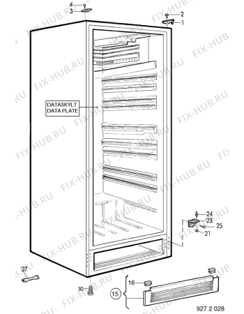 Взрыв-схема холодильника Electrolux RP1205M - Схема узла C10 Cabinet